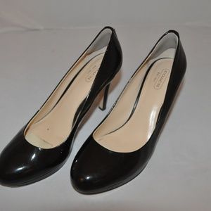 Coach Kay Black Patent Leather Pumps 8.5 M